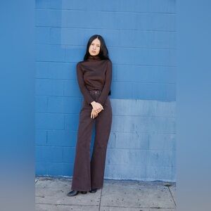 Jesse Kamm Les Deux Pants in Raisin (Brown)